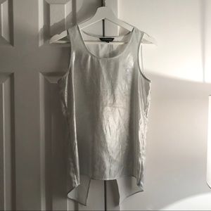 Express Silver Satin Tank